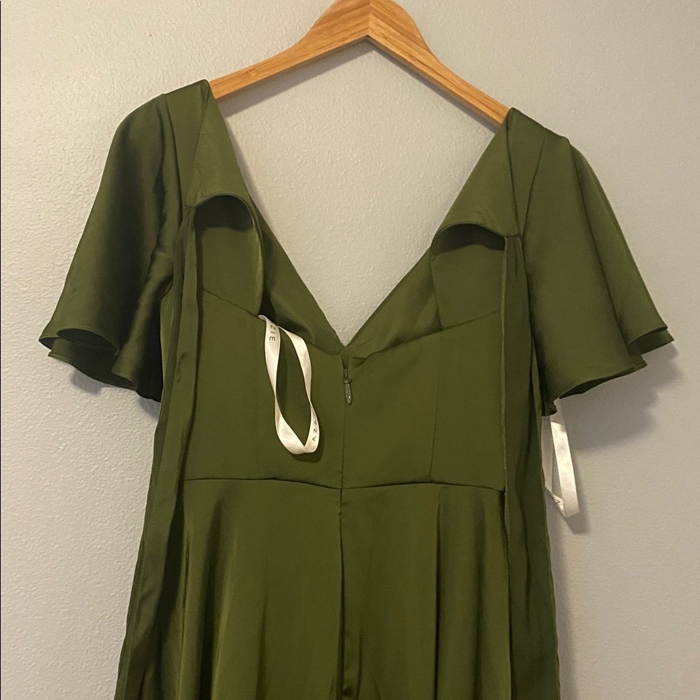 Azazie Olive Green Maxi Dress - Picture 5 of 5